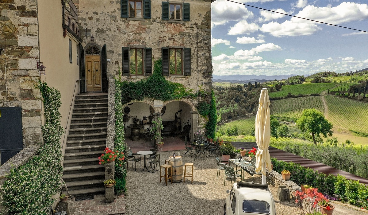 Belas colinas de Chianti Toscana, a famosa região vinícola na Itália 