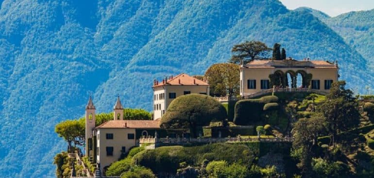 Charmosa Villa del Balbianello, Lago de Como, Itália – Lugar que foi cena romântica do filme Star Wars Foto: Freepik