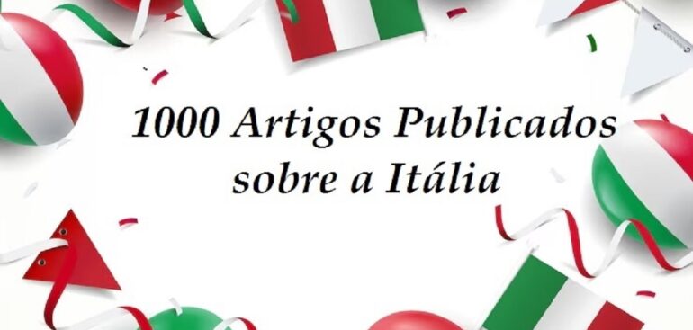 1000 artigos publicados sobre a Itália